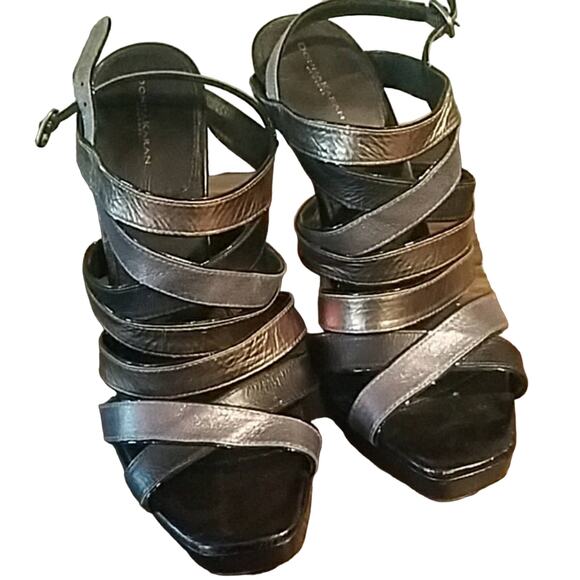 Donna Karan Metallic Heels - Picture 1 of 7